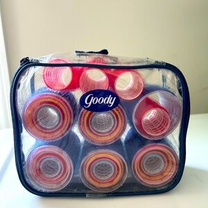 Vintage Goody Self Holding Rollers Red Pink